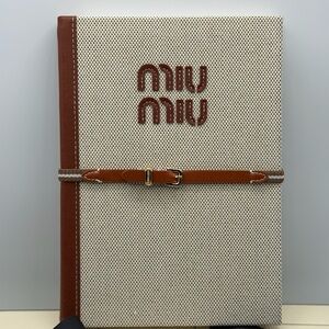Miu Miu Cream Canvas Notebook